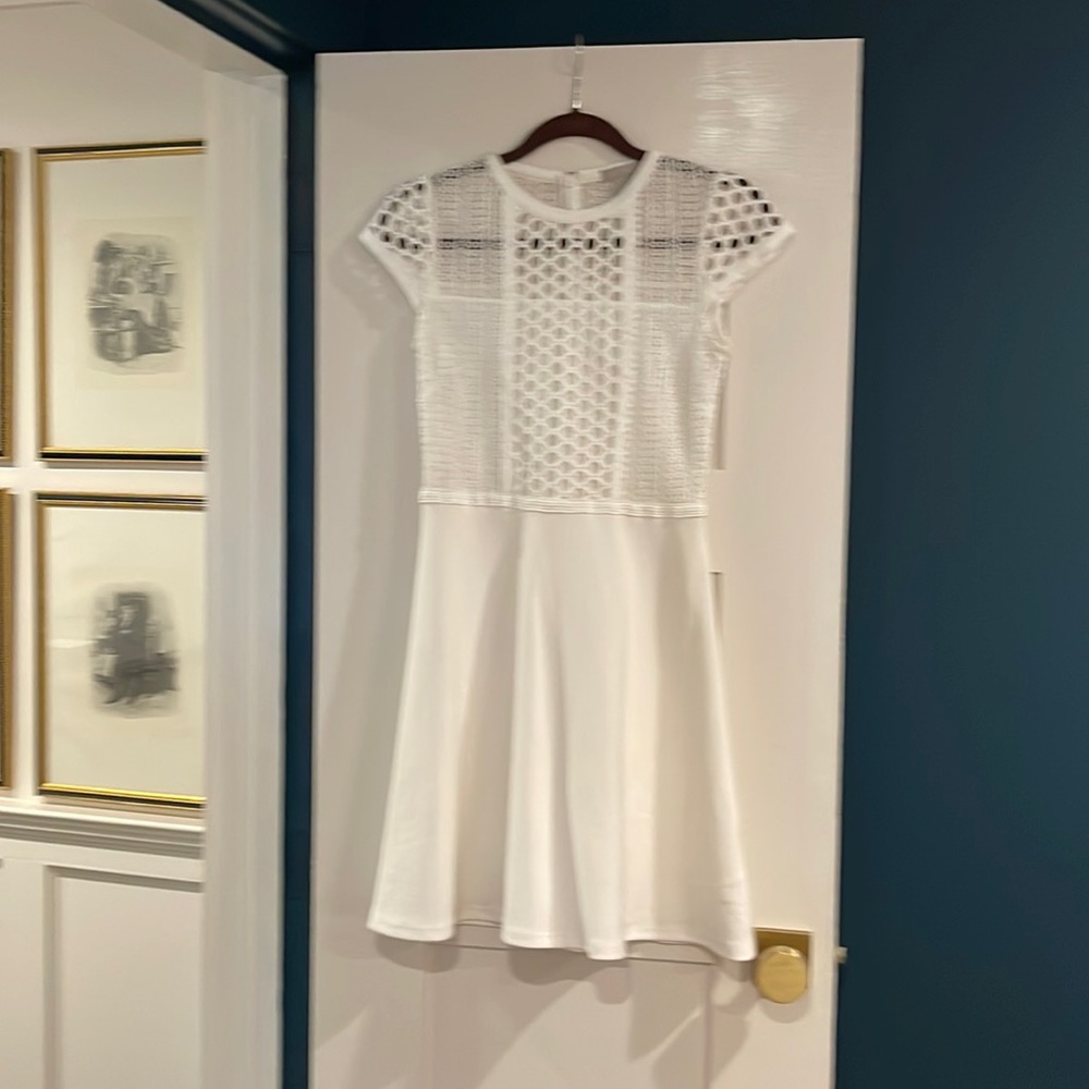 White skater style dress H&M